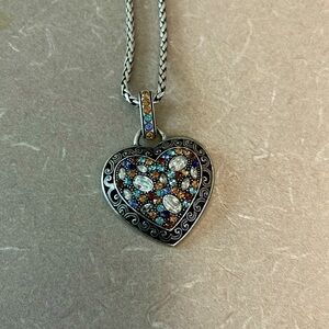 Brighton Silver plate All YouNeed Is Love necklace